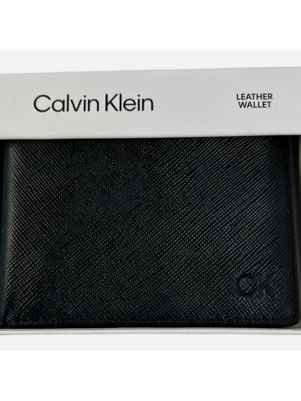 Calvin Klein Black Leather Bifold Wallet